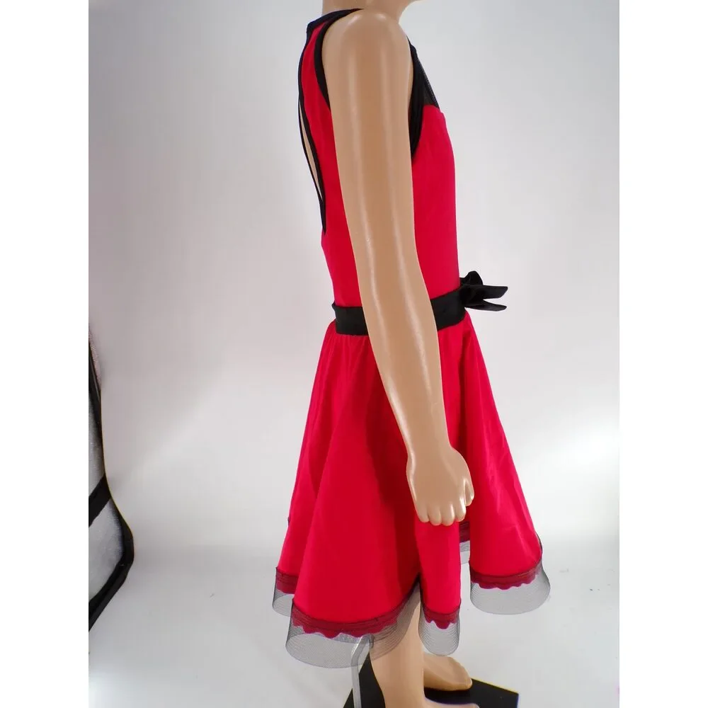 Pre-Owned Dance Costume Curtain Call P749 Medium Child Red Jazz